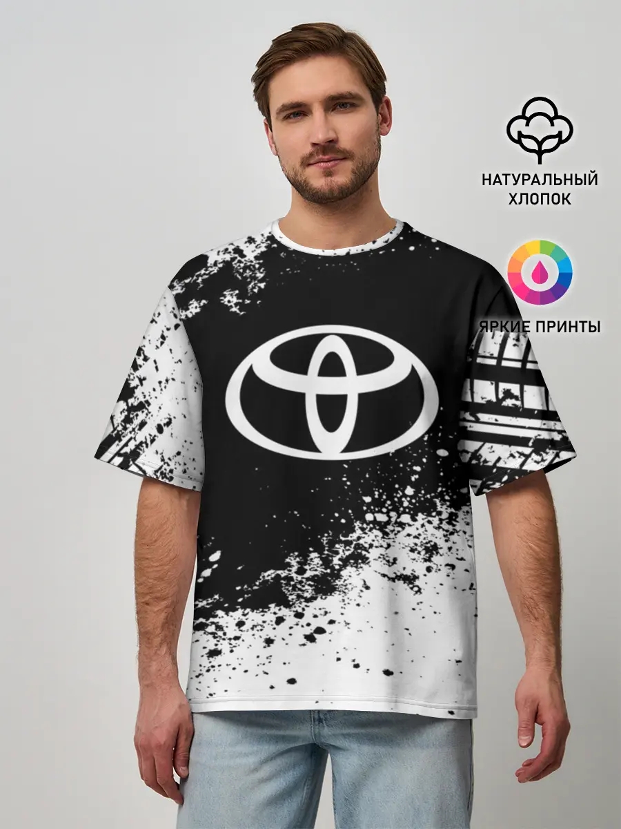 Мужская футболка оверсайз / Toyota abstract sport