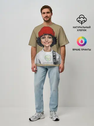 Мужская футболка оверсайз / finn wolfhard