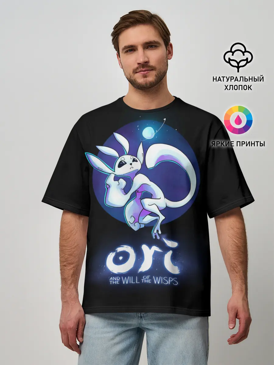 Мужская футболка оверсайз / Ori and the Will of the Wisps