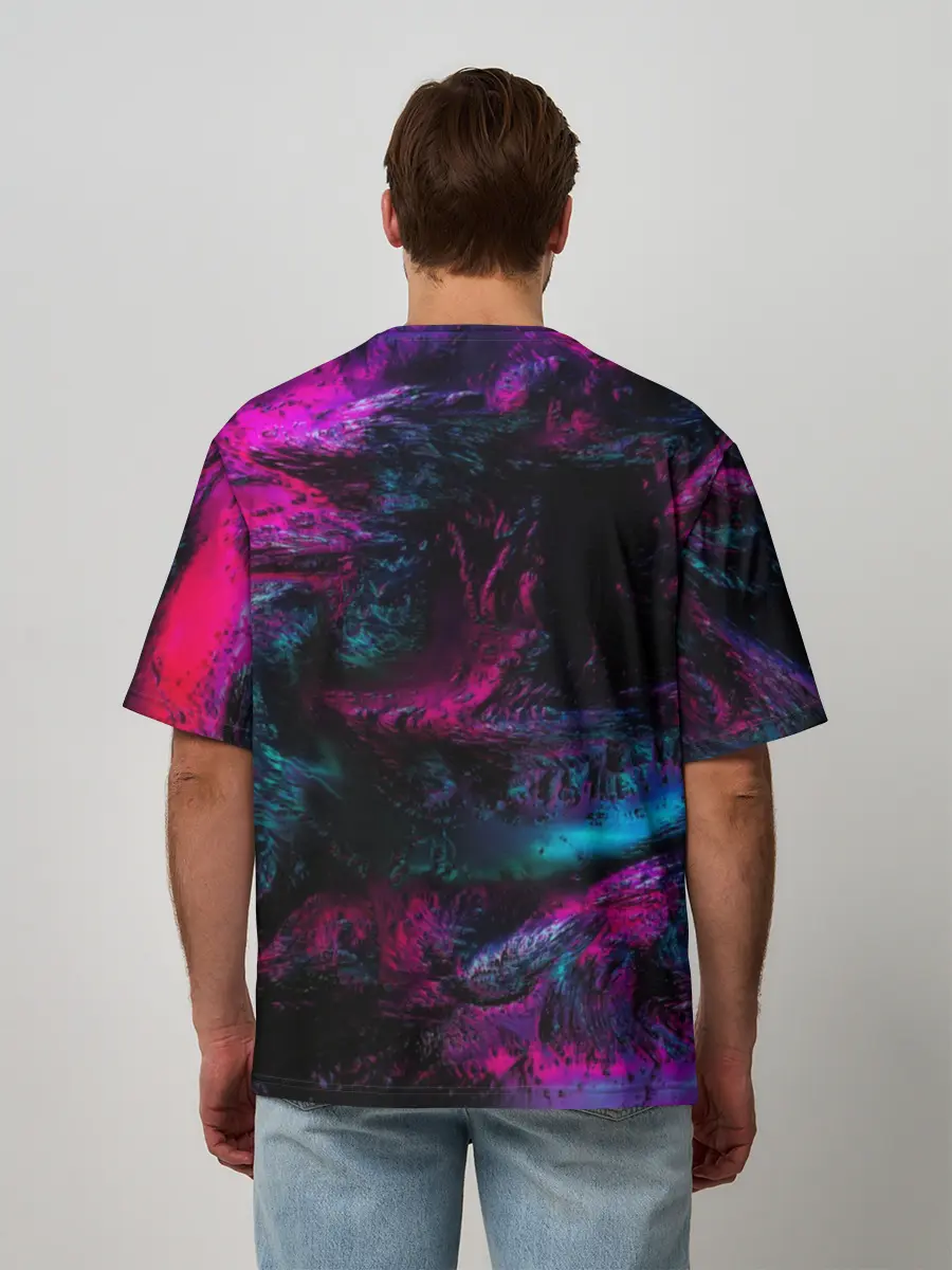 Мужская футболка оверсайз / Marshmello NEON