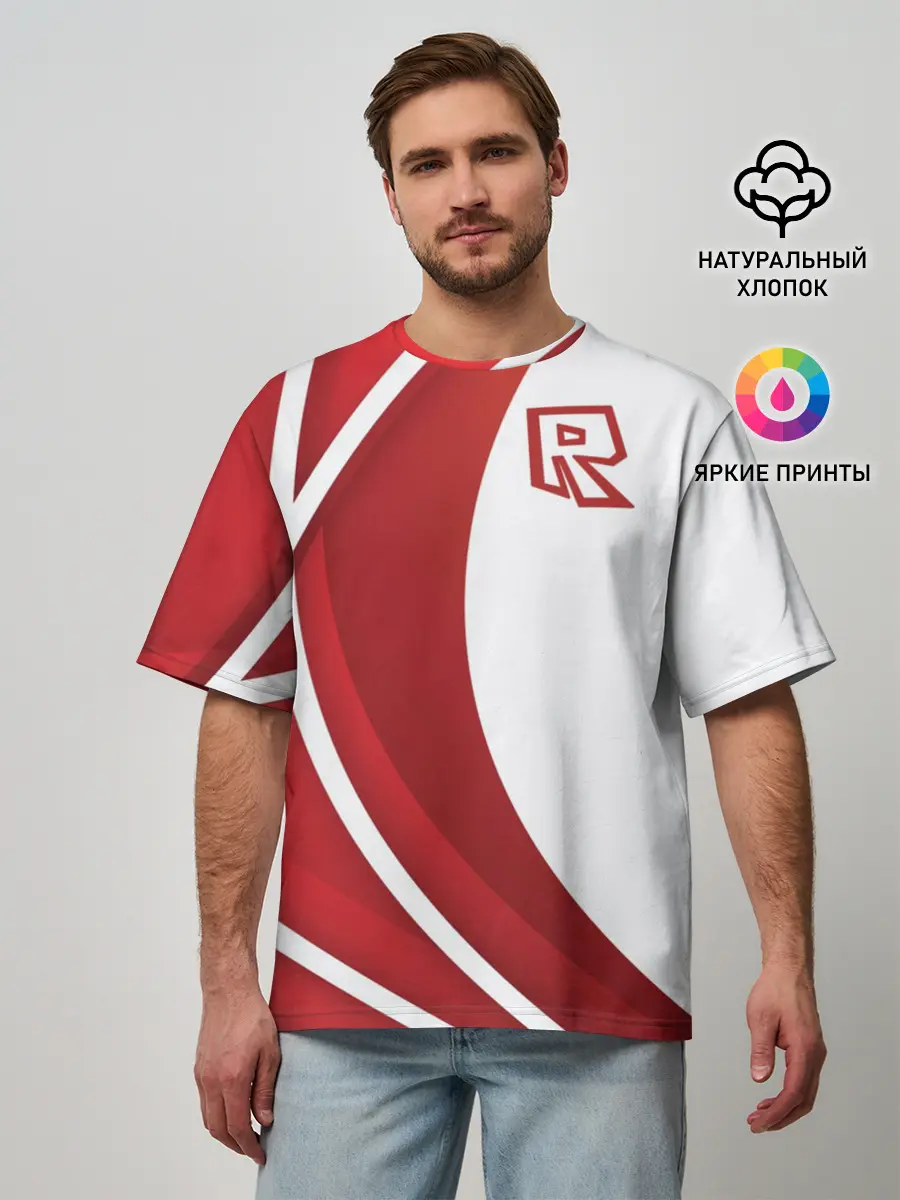 Мужская футболка оверсайз / Роблокс