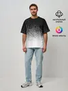 Мужская футболка оверсайз / BLACK AND WHITE ABSTRACTION