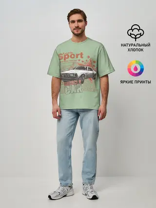 Мужская футболка оверсайз / Muscle car