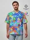 Мужская футболка оверсайз / Цветы весны