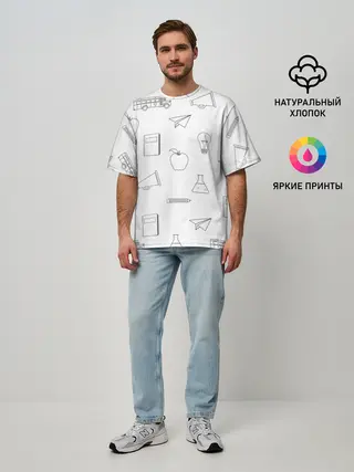 Мужская футболка оверсайз / эскизы простые