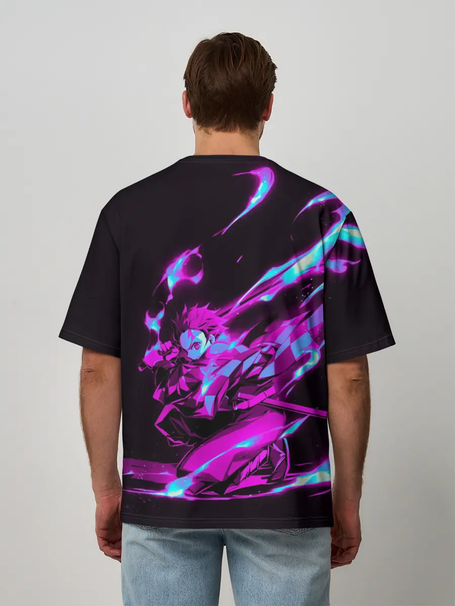 Мужская футболка оверсайз / НЕОНОВЫЙ ТАНДЖИРО
