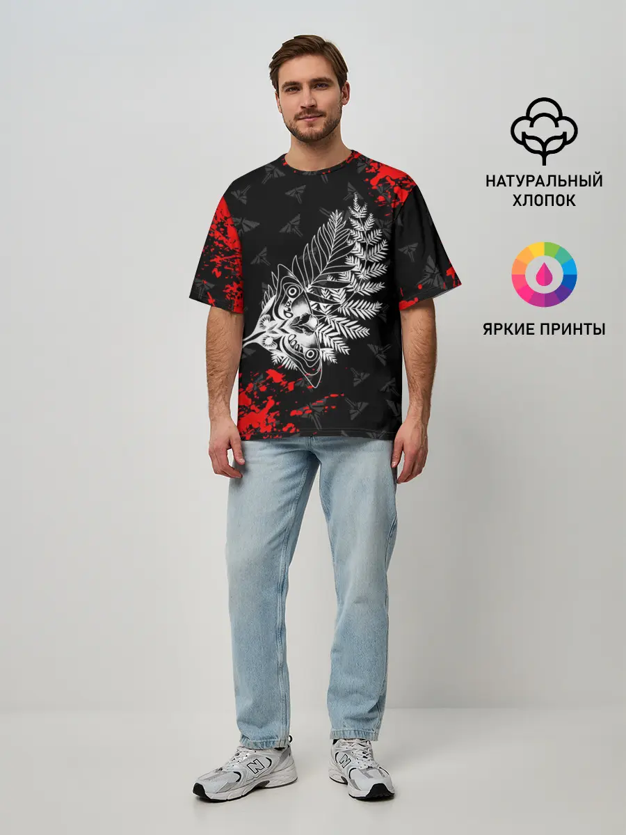 Мужская футболка оверсайз / THE LAST OF US 2 ТАТУ ЭЛЛИ