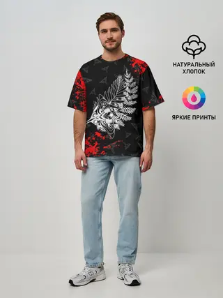 Мужская футболка оверсайз / THE LAST OF US 2 ТАТУ ЭЛЛИ