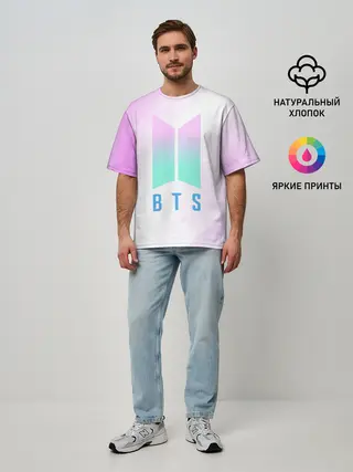 Мужская футболка оверсайз / BTS / БТС
