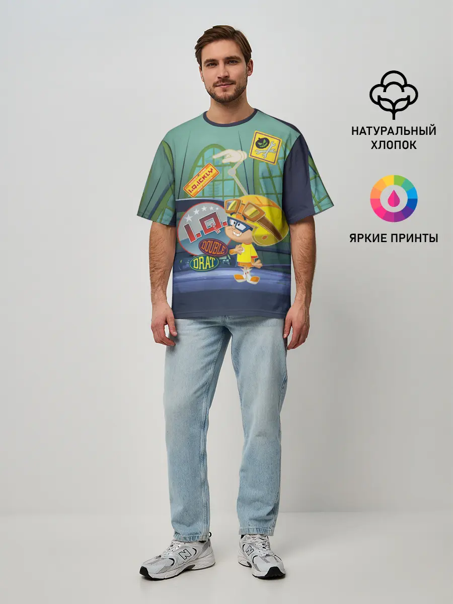 Мужская футболка оверсайз / IQ Wacky Races