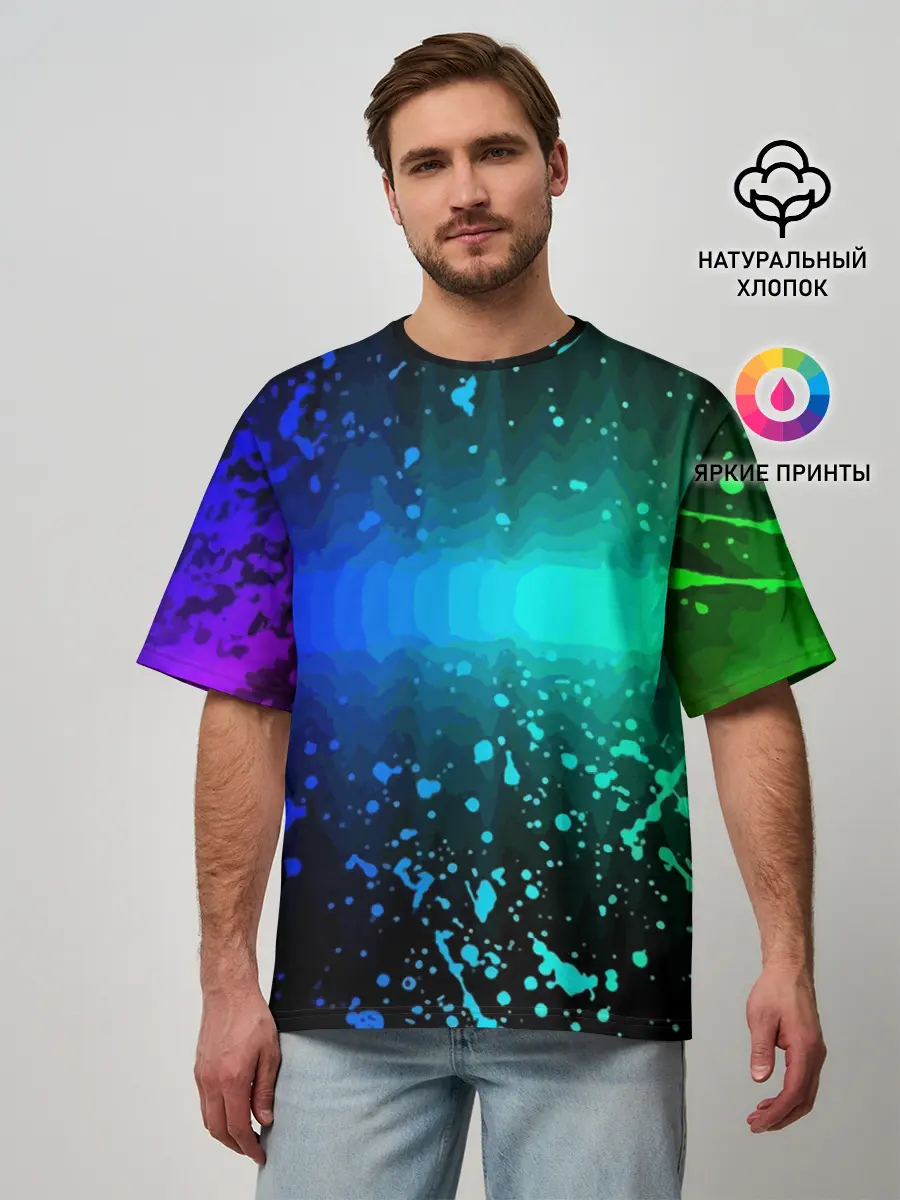 Мужская футболка оверсайз / Neon
