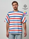 Мужская футболка оверсайз / Морская полоска