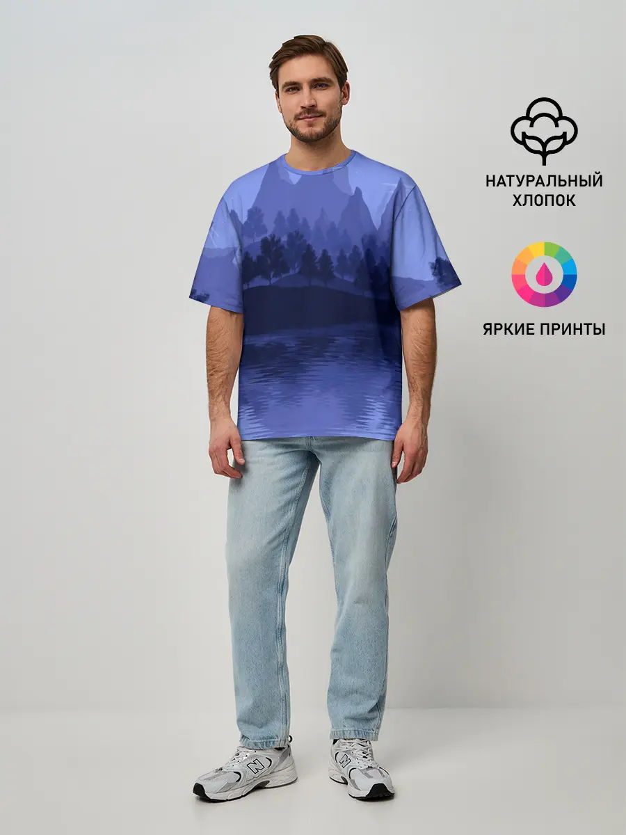 Мужская футболка оверсайз / Firewatch