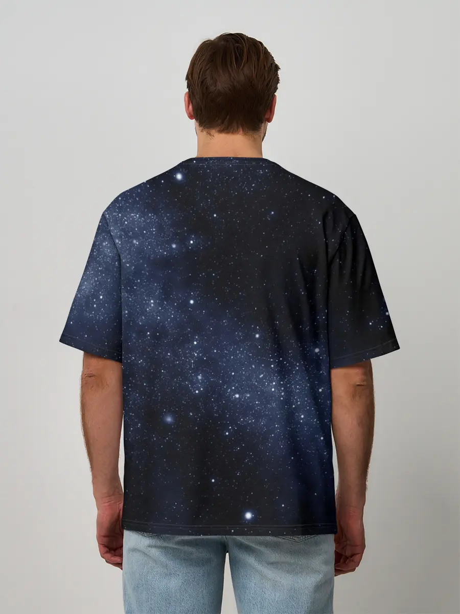 Мужская футболка оверсайз / Звёздное небо