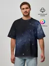 Мужская футболка оверсайз / Звёздное небо