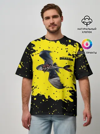 Мужская футболка оверсайз / Как приручить дракона