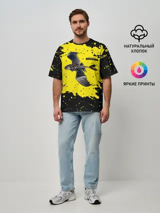 Мужская футболка оверсайз / Как приручить дракона