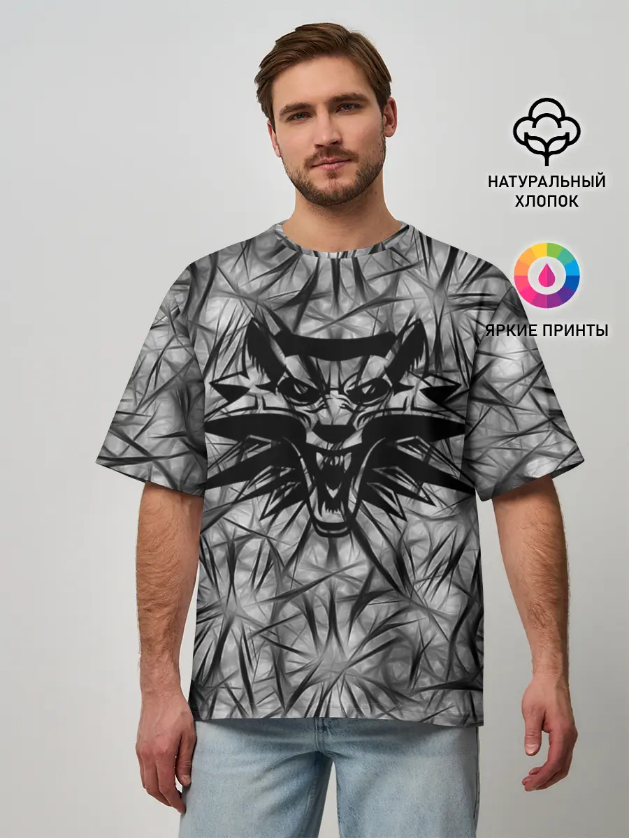 Мужская футболка оверсайз / The Witcher