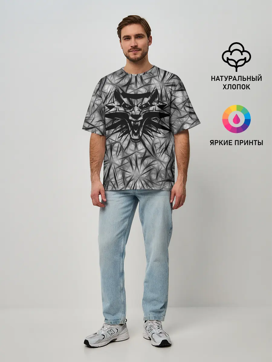 Мужская футболка оверсайз / The Witcher