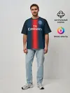 Мужская футболка оверсайз / PSG Форма Новая Home 18/19