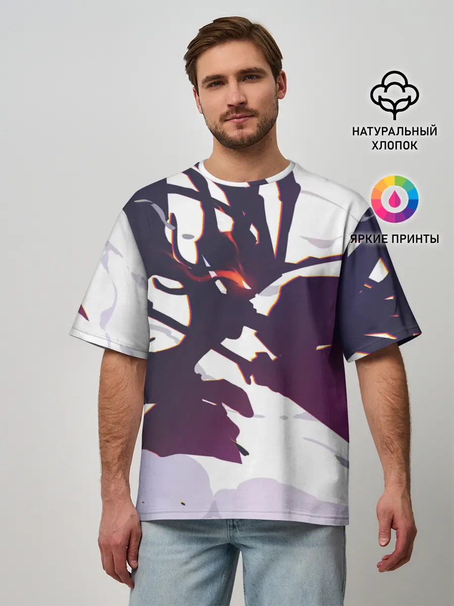 Мужская футболка оверсайз / милый во франксе абстракция