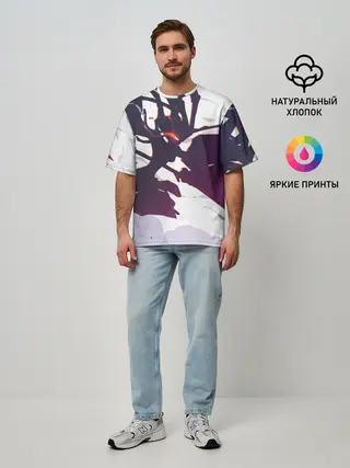 Мужская футболка оверсайз / милый во франксе абстракция