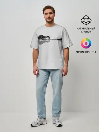 Мужская футболка оверсайз / Nature Guitar