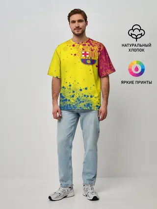 Мужская футболка оверсайз / Barcelona