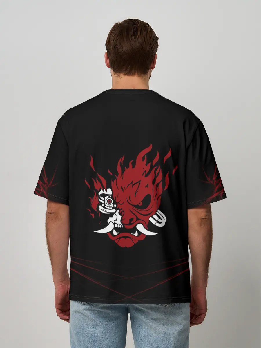 Мужская футболка оверсайз / Cyberpunk 2077