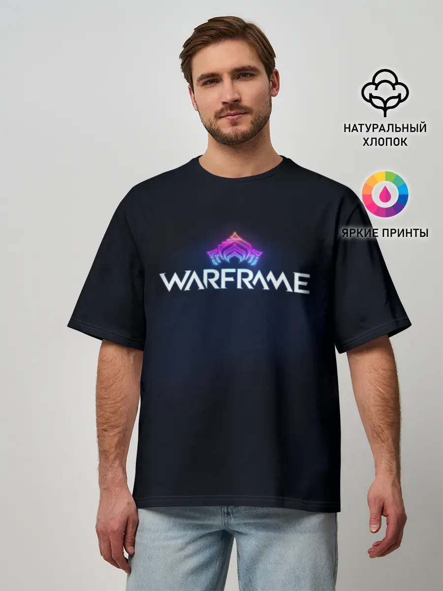 Мужская футболка оверсайз / warframe