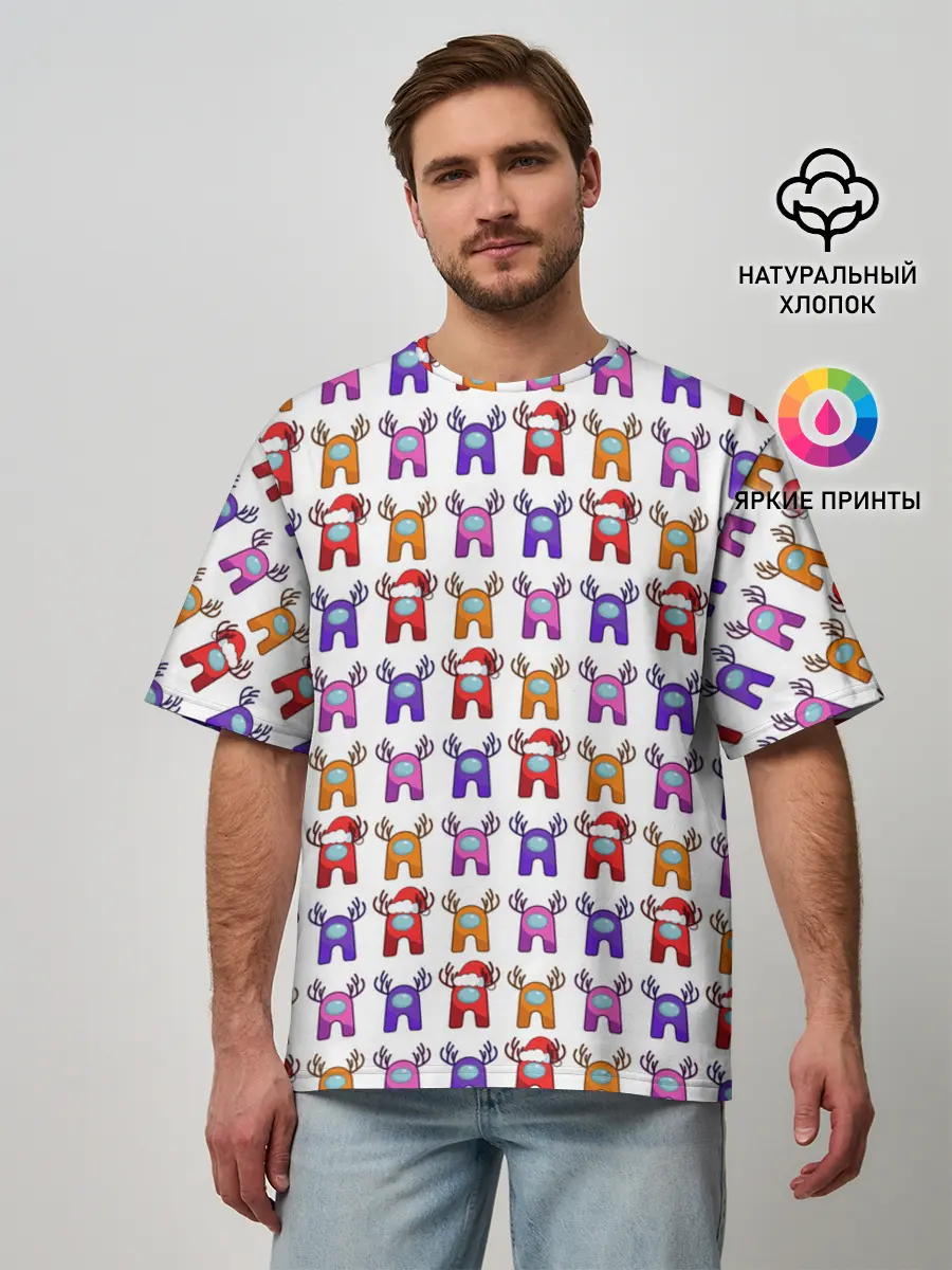 Мужская футболка оверсайз / Among Us