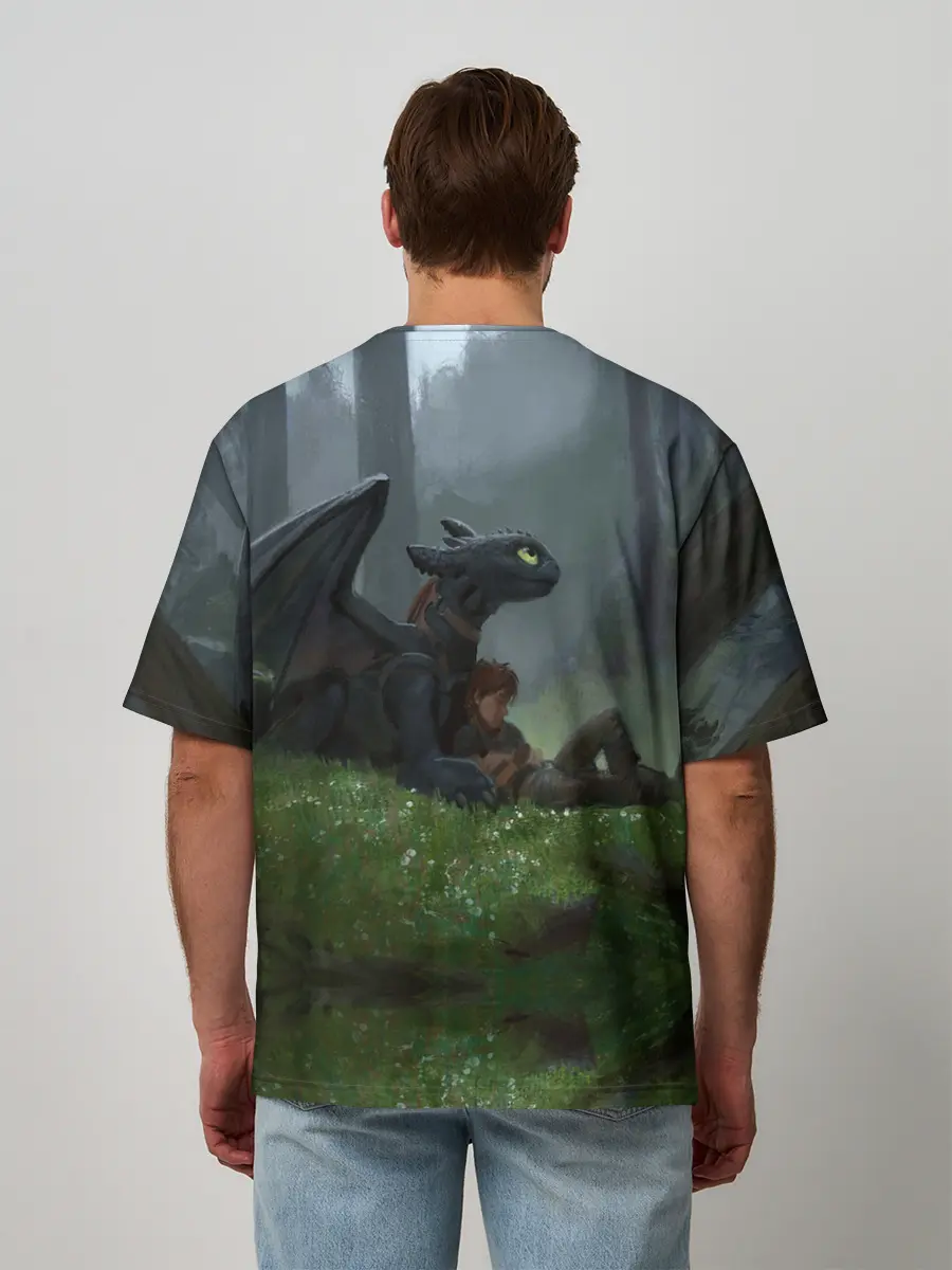 Мужская футболка оверсайз / Верные друзья