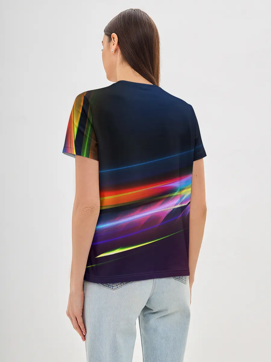 Женская базовая футболка / NEON STRIPES