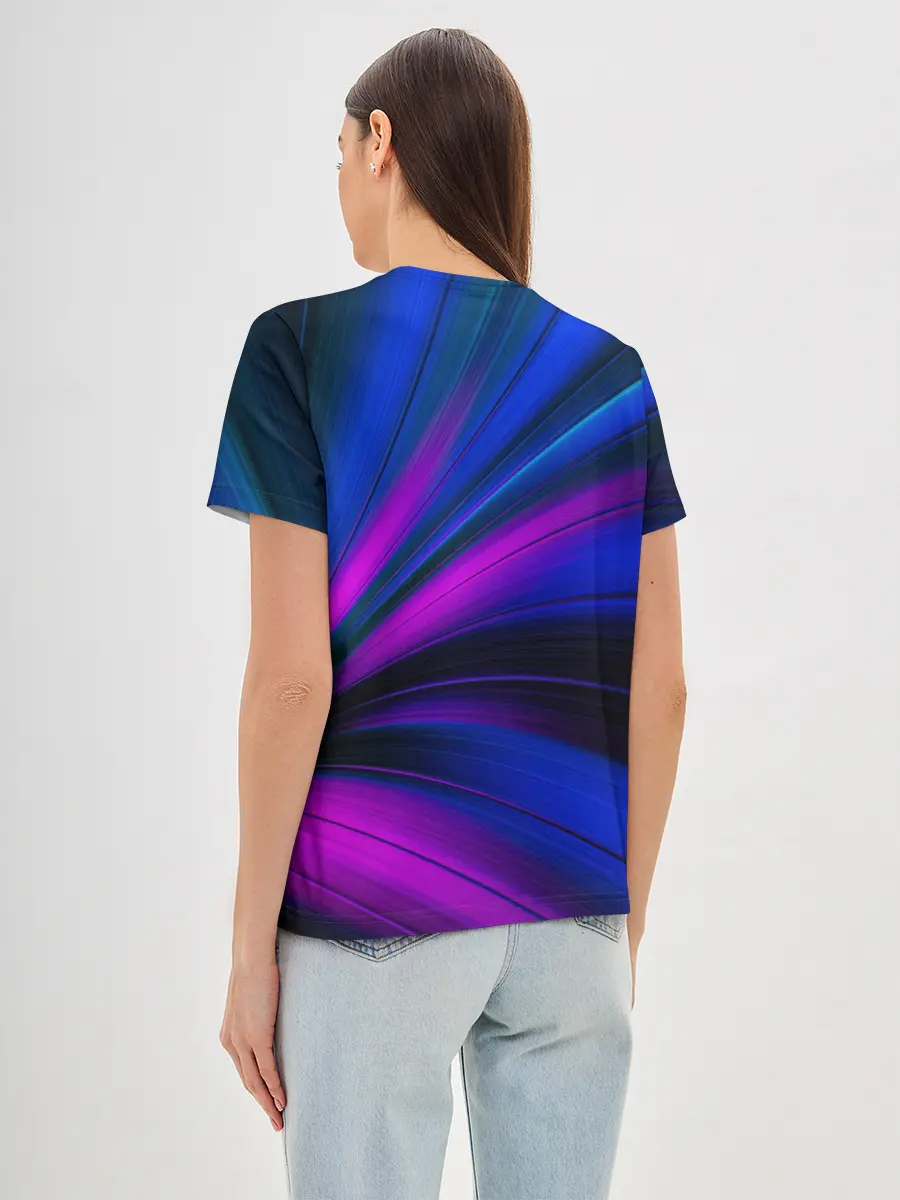 Женская базовая футболка / НЕОНОВЫЕ ВОЛНЫ | NEON STRIPES