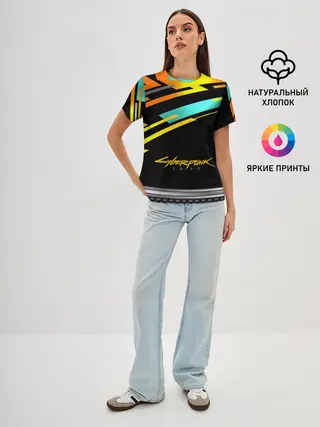 Женская базовая футболка / CyberPunk 2077