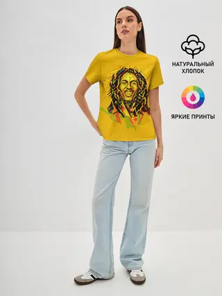 Женская базовая футболка / Радостный Боб