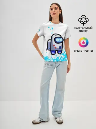 Женская базовая футболка / among us