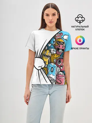 Женская базовая футболка / Монстрики