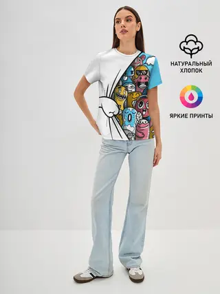 Женская базовая футболка / Монстрики