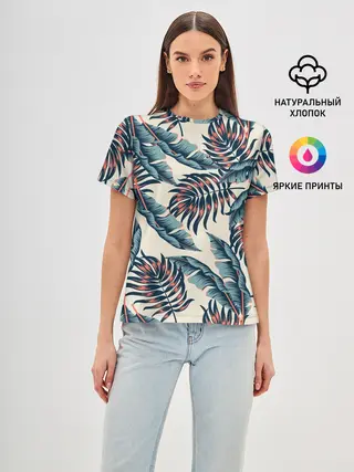 Женская базовая футболка / Тихие тропики