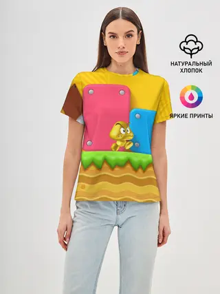 Женская базовая футболка / Супер Марио