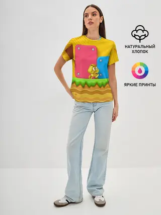 Женская базовая футболка / Супер Марио