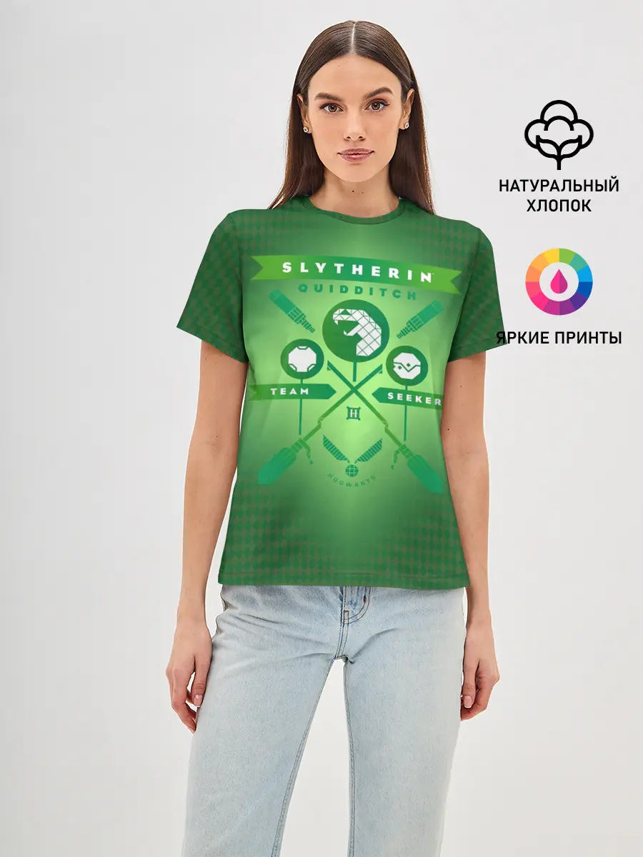 Женская базовая футболка / Slytherin Quidditch Team