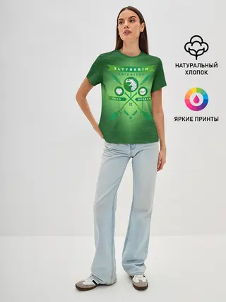 Женская базовая футболка / Slytherin Quidditch Team