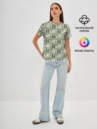 Женская базовая футболка / Денежная тема