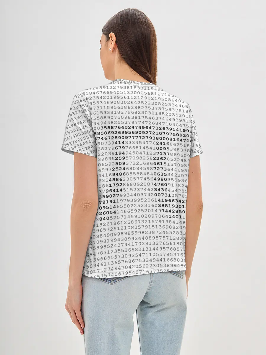 Женская базовая футболка / Число пи