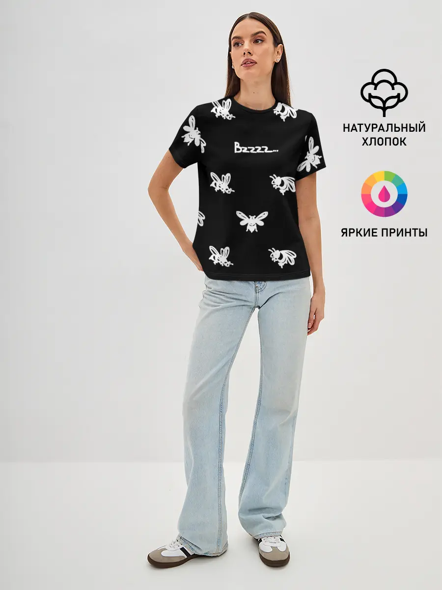 Женская базовая футболка / Пчёлки