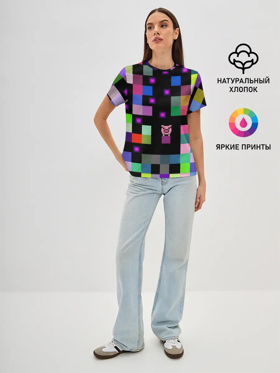 Женская базовая футболка / Arcade Pig