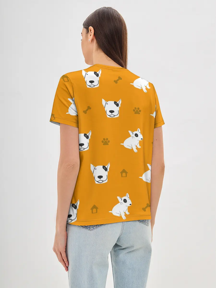 Женская базовая футболка / Английский бультерьер