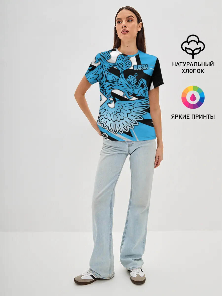 Женская базовая футболка / RUSSIA Lifestyle